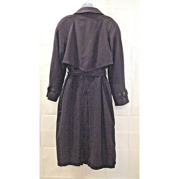 Brem Rainwear Trench Coat Womens 14P Black Lined Made in Russia Lightweight 14P - Picture 3 of 6